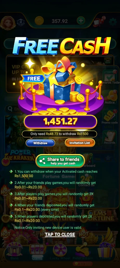 Spinwinpk free cash promo code